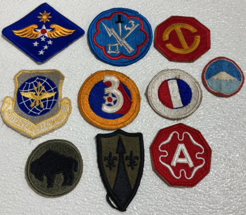 10 Vintage US Military Patches Including WW2 Far East Air Force