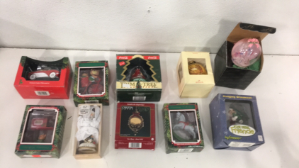 (10) Vintage Holiday Christmas Ornaments In Original Packaging