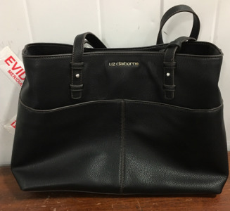 LIZ Claiborne Bag Black Faux Leather Shoulder Bag