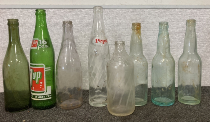 Assortment of Vintage Soda Bottles