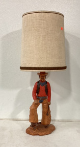Handpainted Michael Garman Lamp