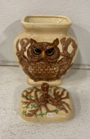 (1) Winton Dutch Girl Glass Cookie Jar, (1) Handpainted Glass Owl Cookie Jar - 2