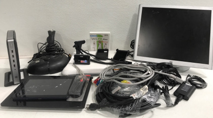 (1)HP f1905e Monitor (1) Wii Fit Plus (1) Pentax OpticZ10 Digital Camera & Much More!!
