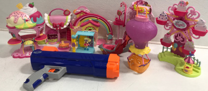 (6) Assorted My Little Pony &ldquo;Ponyville&rdquo; Play Sets (1) Nerf &ldquo;Nerfdog&rdquo; Blaster & More!