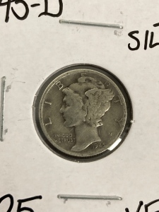 1945-D Silver Mercury Dime
