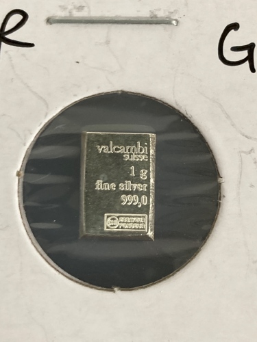 1 Gram 99.9% Silver Suisse Bar