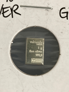 1 Gram 99.9% Silver Suisse Bar
