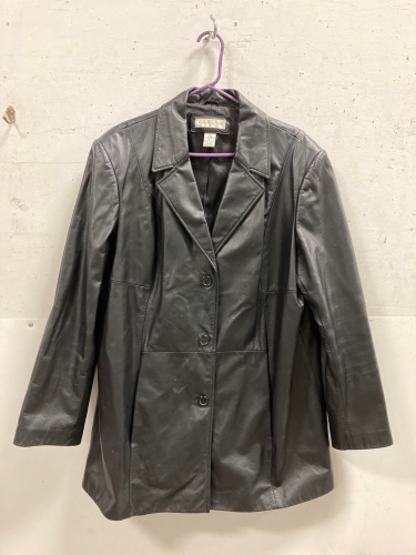 Preston & York Leather Coat Size XL