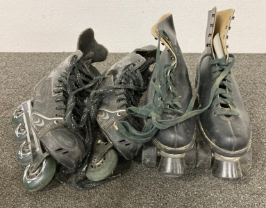 (2) Pairs Of Skates Size 9 Please Inspect