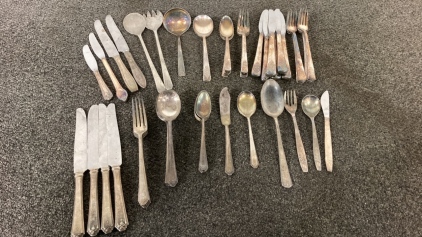 Bag Of Silver Plate Tableware