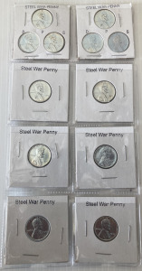 (12) Steel War Pennies— Excellent Condition