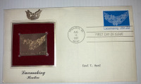 (2) 1971 US Treasury Mint Sets, Proof Set Of Coins And Lacemaking USA 22 Gold Toned Stamp - 4