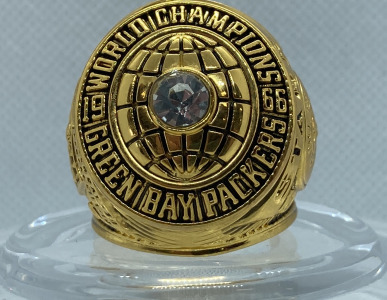 1966 Green Bay Packers Super Bowl Championship Replica Ring Named To Bart Starr