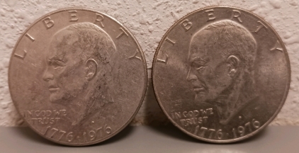 (2) 1976 Eisenhower Dollars - Verified Authentic