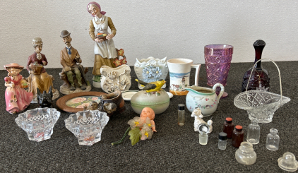 This Large Variety of Antique/Vintage Decor Will bring a Wry Warming Aesthetic to Your Home!! Unique Figurines, Tiny Jars, Hand-Painted Ceramic Mug and More!!