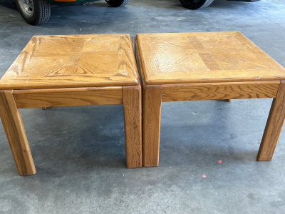 2 End Tables Need a New Home That Will Give it a Little TLC, Sand Them and Refinish Them How You Want!! (27x27x19 & 24x27x19)