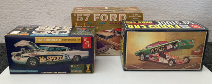 (3) Vintage Model Car Kits