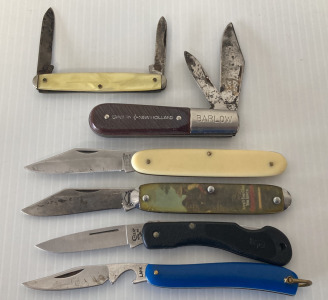 Vintage Folding Pocket Knives Including Frost Cutlery, New Holland And More