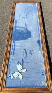 Wood Side Table, Wood Coat Hanger and Long Mirror