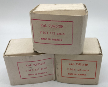 (3) Boxes 7.62x39 122 GR. FMJ