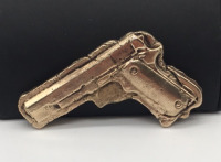 177.6 Grams of 12.3kt gold, in Pistol mold