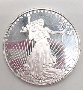 One Troy Ounce .999 Fine Silver Coin