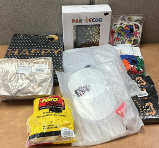 Birthday Party Supplies, Balloons, Balloon Stands, Gift Bags and more