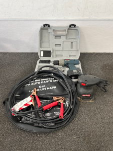 Jumper Cables, Ryobi Drill, Craftsman Sander