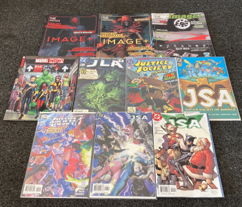 Justice Society Of America, JLA, Marvel Now And Image + Comics And Magazines