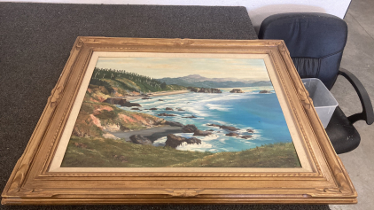 Signed Painting Of Beach