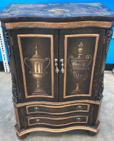 Small Decorative Painted Storage Cabinet