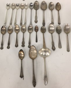 (23) Assorted Size and Make Antique Silver Plated Spoons