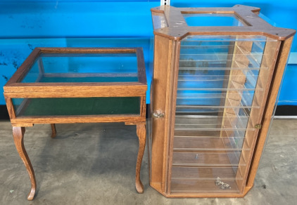 Small Top-Open Glass Case, 4-Sided Rotating Display Case