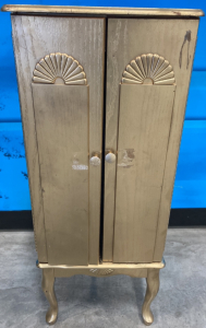 Gold Spray Painted Jewelry and Storage Case