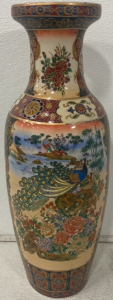 24&rsquo;&rsquo; Ceramic Floral Decorative Vase