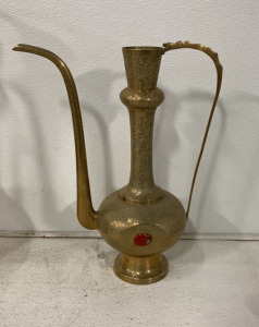 (1) 26&rsquo;&rsquo; Vintage Brass Genie Lamp, (1) 21&rsquo;&rsquo; Vintage Brass Genie Lamp