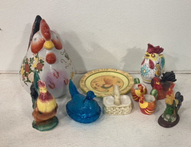 Large Lot Of Vintage Glass And Ceramic Decorations And Kitchenware