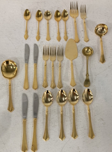 Large Set Of Hanu Stainless Japan Plated Silverware Set