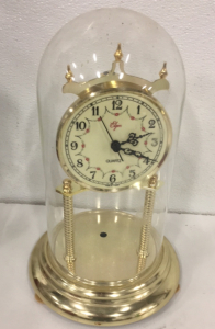 Elgin Brand Vintage Glass Dome Mantle Clock