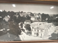 (2) Framed Village Pitcures, (1) Black And White Old Town Photo - 2