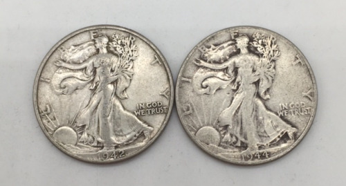 (2) 90% Silver Liberty Half Dollar