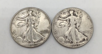 (2) 90% Silver Liberty Half Dollar