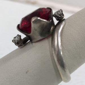 Beautiful Sterling Silver Ruby Ring
