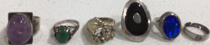 (6) Costume Jewelry Rings