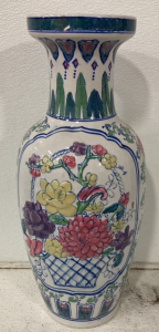 24&rsquo;&rsquo; Colorful Ceramic Floral Vase