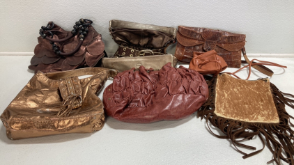 (7) Assorted Brown Purses