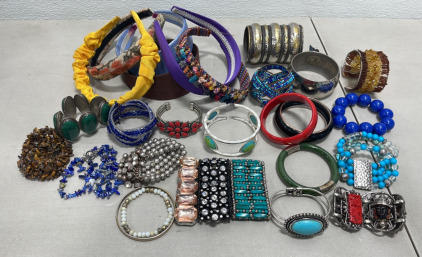 Various Ladies Costume/Craft Bracelets And Headbands