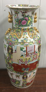 (1) Antique Japanese 36” Vase