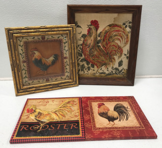(4) Rooster Prints