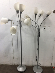 (2) Adjustable Lamps With 5 Individual Bulbs
